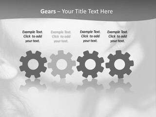 A Woman With Long Hair And Black Makeup PowerPoint Template