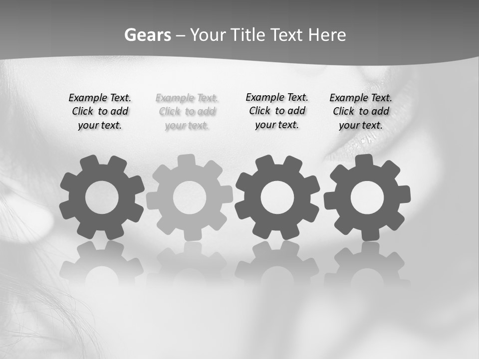 A Woman With Long Hair And Black Makeup PowerPoint Template