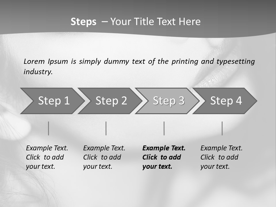 A Woman With Long Hair And Black Makeup PowerPoint Template