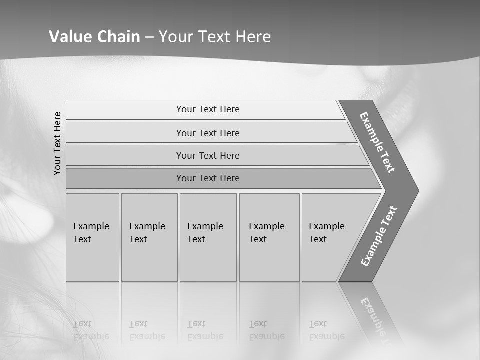 A Woman With Long Hair And Black Makeup PowerPoint Template