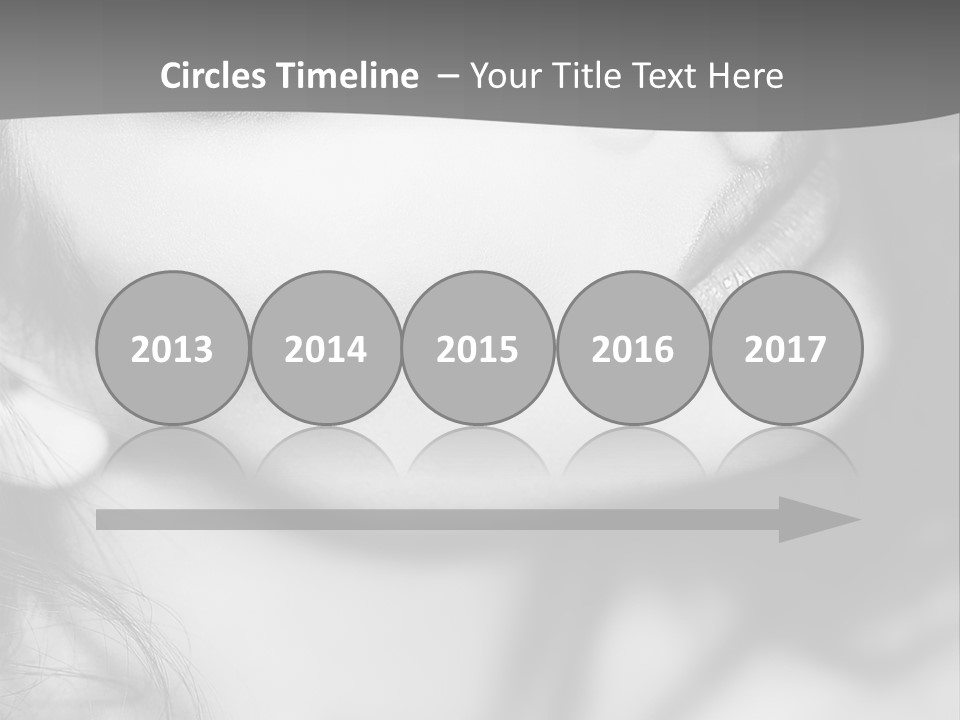 A Woman With Long Hair And Black Makeup PowerPoint Template