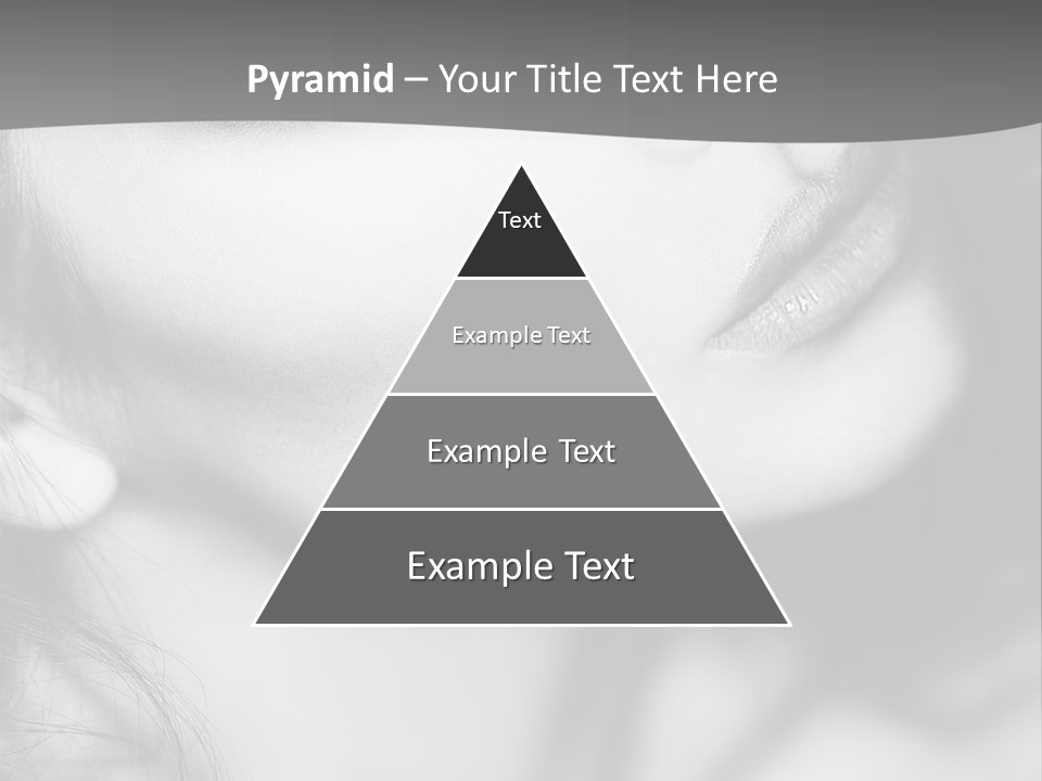 A Woman With Long Hair And Black Makeup PowerPoint Template