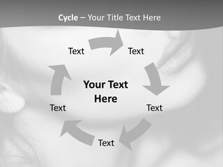 A Woman With Long Hair And Black Makeup PowerPoint Template