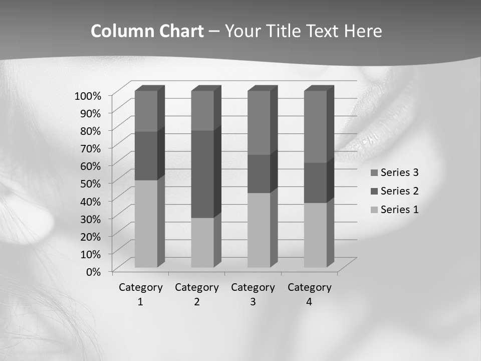 A Woman With Long Hair And Black Makeup PowerPoint Template