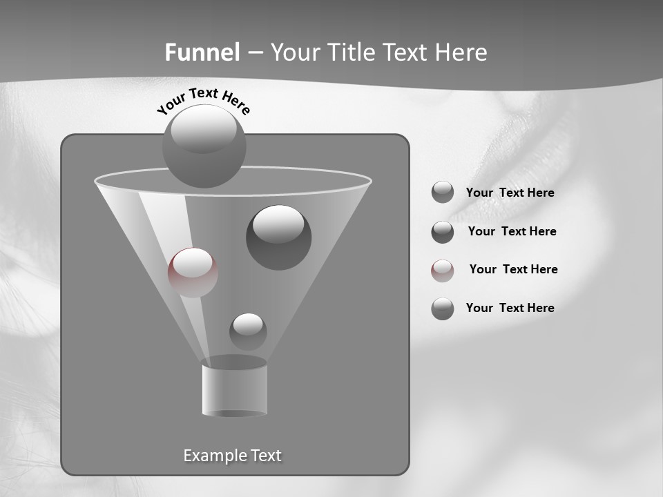 A Woman With Long Hair And Black Makeup PowerPoint Template