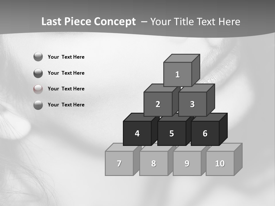 A Woman With Long Hair And Black Makeup PowerPoint Template