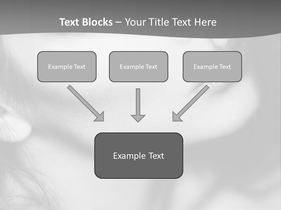 A Woman With Long Hair And Black Makeup PowerPoint Template
