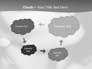 A Woman With Long Hair And Black Makeup PowerPoint Template