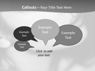 A Woman With Long Hair And Black Makeup PowerPoint Template