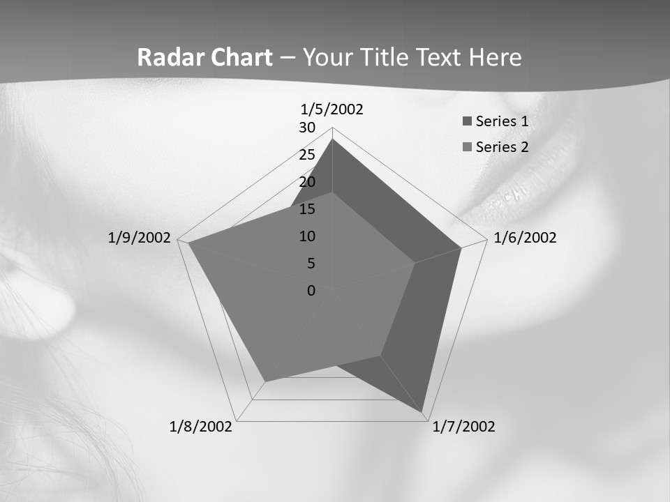 A Woman With Long Hair And Black Makeup PowerPoint Template