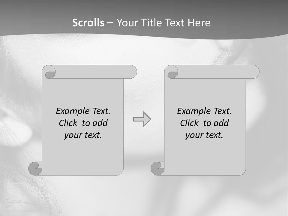 A Woman With Long Hair And Black Makeup PowerPoint Template