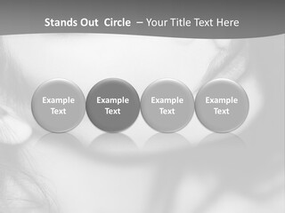 A Woman With Long Hair And Black Makeup PowerPoint Template