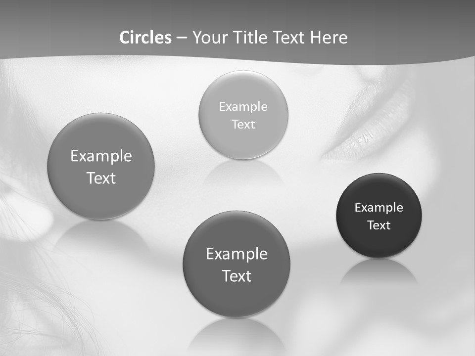 A Woman With Long Hair And Black Makeup PowerPoint Template