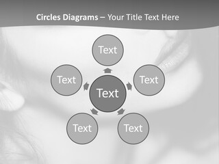 A Woman With Long Hair And Black Makeup PowerPoint Template