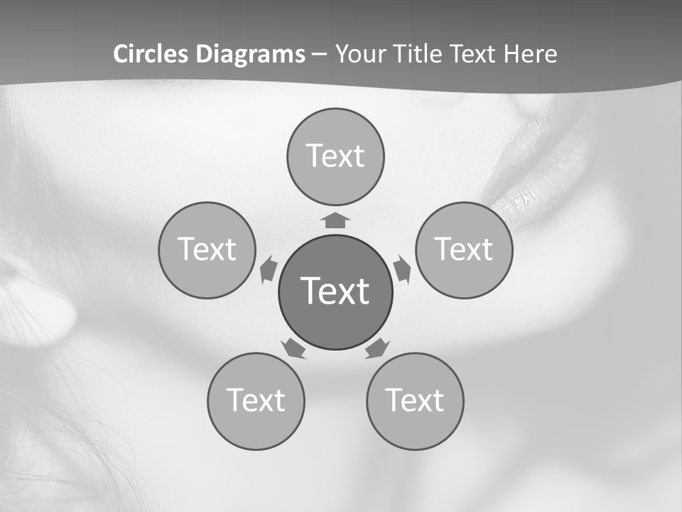 A Woman With Long Hair And Black Makeup PowerPoint Template