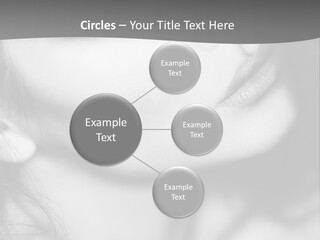 A Woman With Long Hair And Black Makeup PowerPoint Template