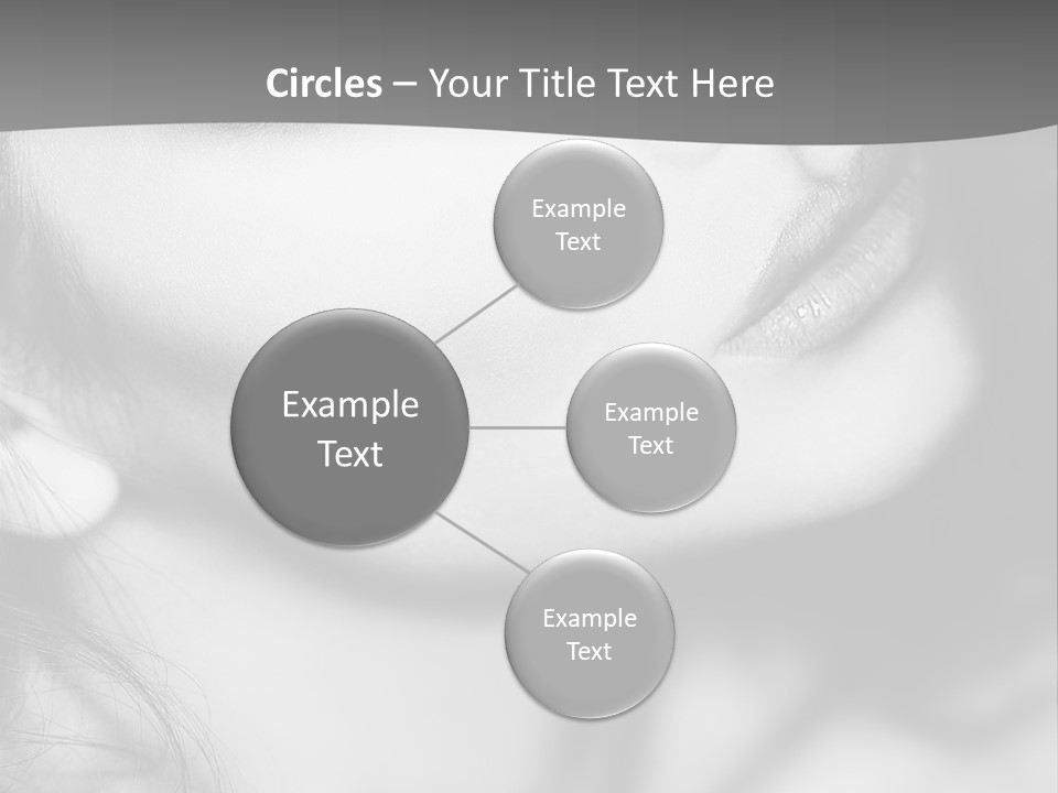 A Woman With Long Hair And Black Makeup PowerPoint Template