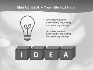 A Woman With Long Hair And Black Makeup PowerPoint Template