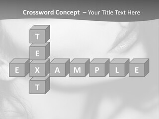 A Woman With Long Hair And Black Makeup PowerPoint Template