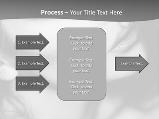 A Woman With Long Hair And Black Makeup PowerPoint Template