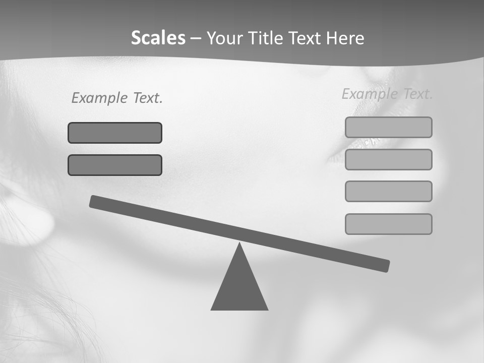 A Woman With Long Hair And Black Makeup PowerPoint Template