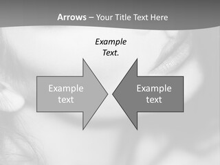 A Woman With Long Hair And Black Makeup PowerPoint Template