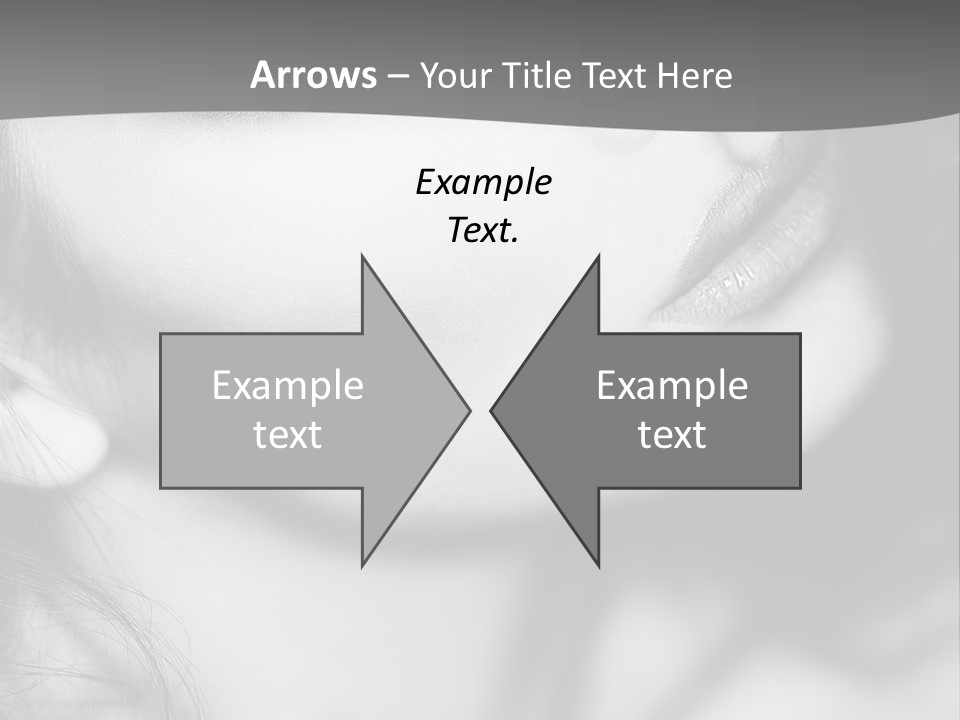 A Woman With Long Hair And Black Makeup PowerPoint Template