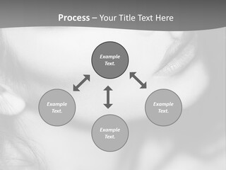 A Woman With Long Hair And Black Makeup PowerPoint Template