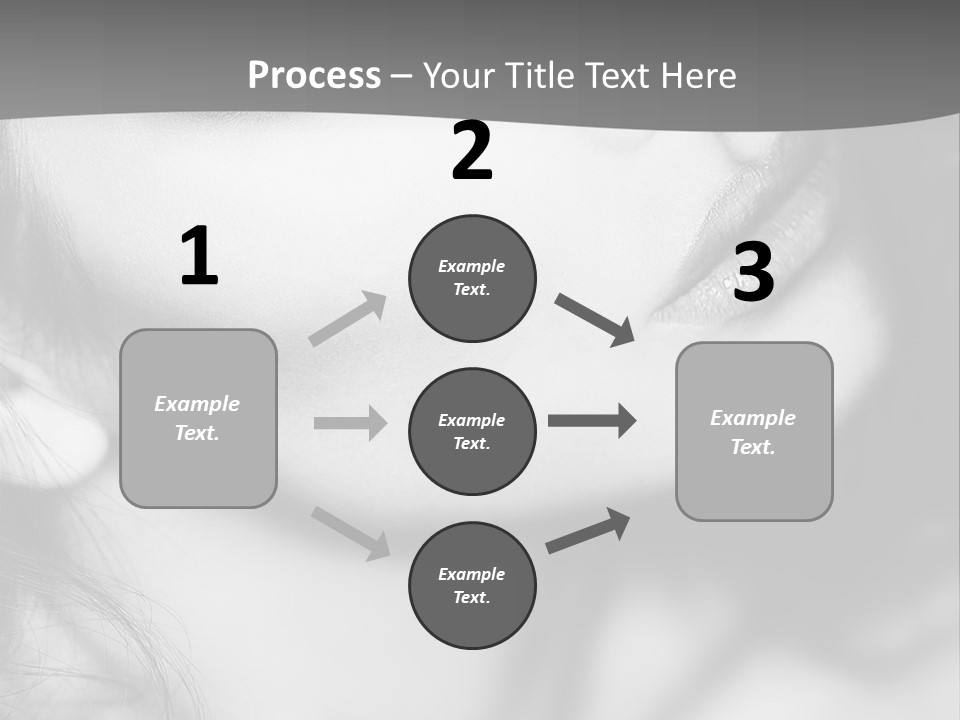 A Woman With Long Hair And Black Makeup PowerPoint Template