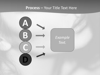 A Woman With Long Hair And Black Makeup PowerPoint Template