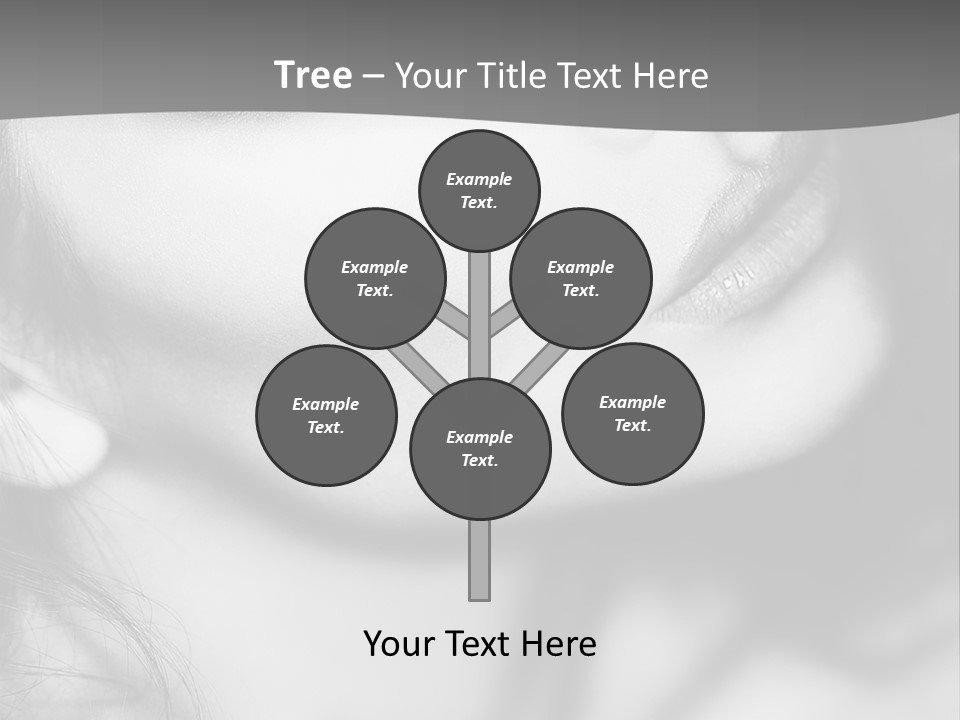 A Woman With Long Hair And Black Makeup PowerPoint Template