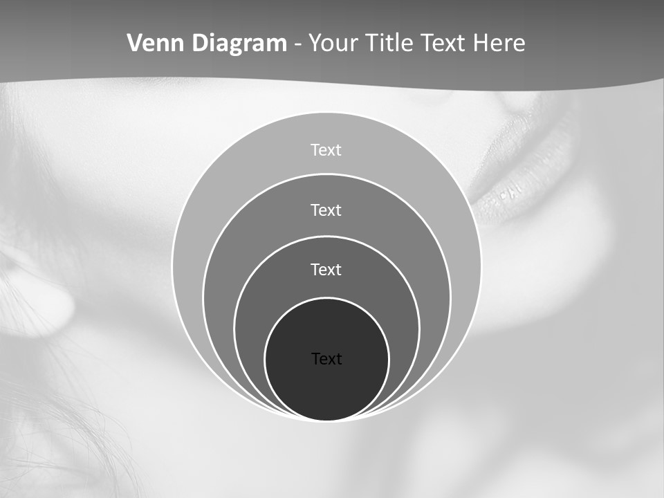 A Woman With Long Hair And Black Makeup PowerPoint Template