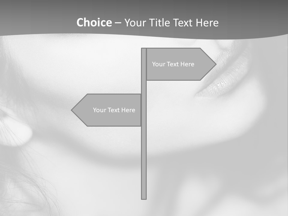 A Woman With Long Hair And Black Makeup PowerPoint Template