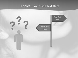 A Woman With Long Hair And Black Makeup PowerPoint Template