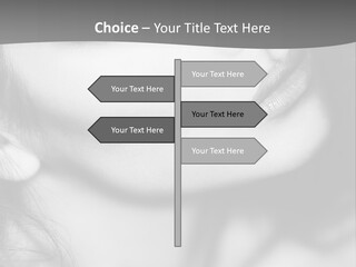 A Woman With Long Hair And Black Makeup PowerPoint Template