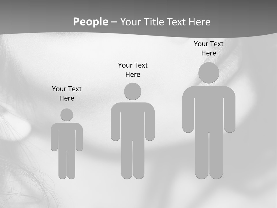 A Woman With Long Hair And Black Makeup PowerPoint Template