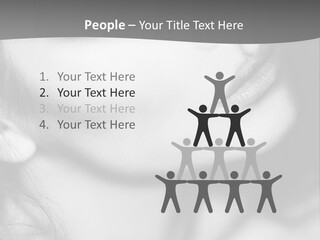 A Woman With Long Hair And Black Makeup PowerPoint Template