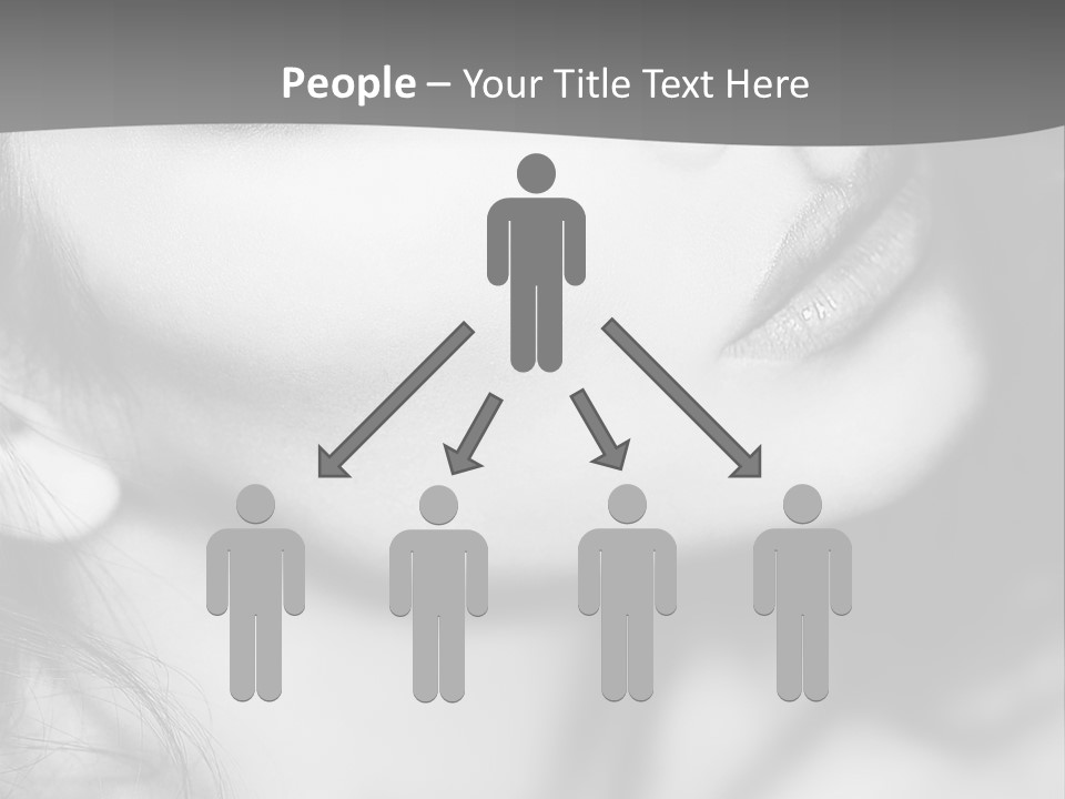 A Woman With Long Hair And Black Makeup PowerPoint Template