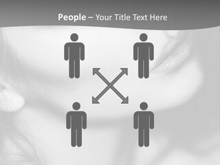 A Woman With Long Hair And Black Makeup PowerPoint Template