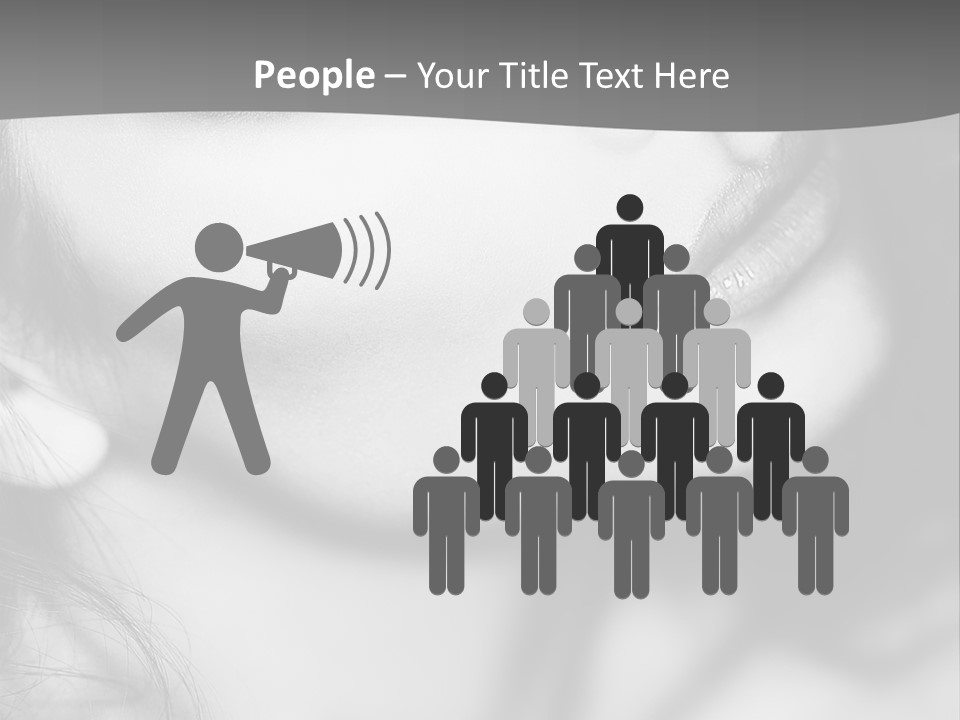 A Woman With Long Hair And Black Makeup PowerPoint Template