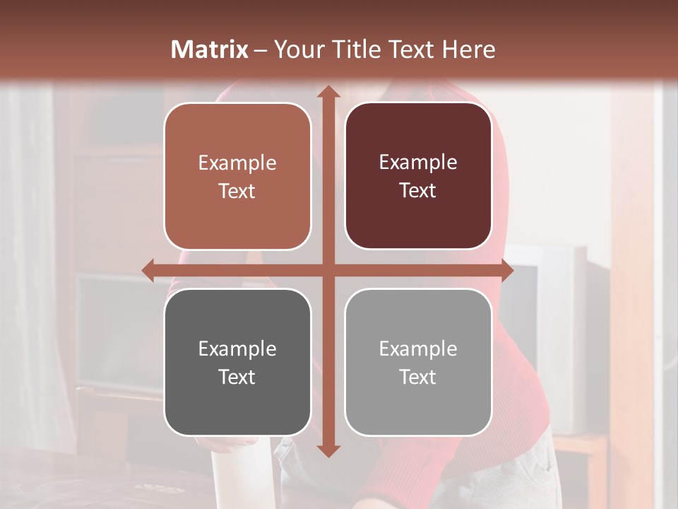 A Woman Is Cleaning A Table With A Rag PowerPoint Template