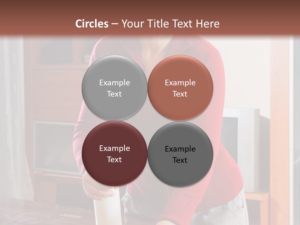 A Woman Is Cleaning A Table With A Rag PowerPoint Template