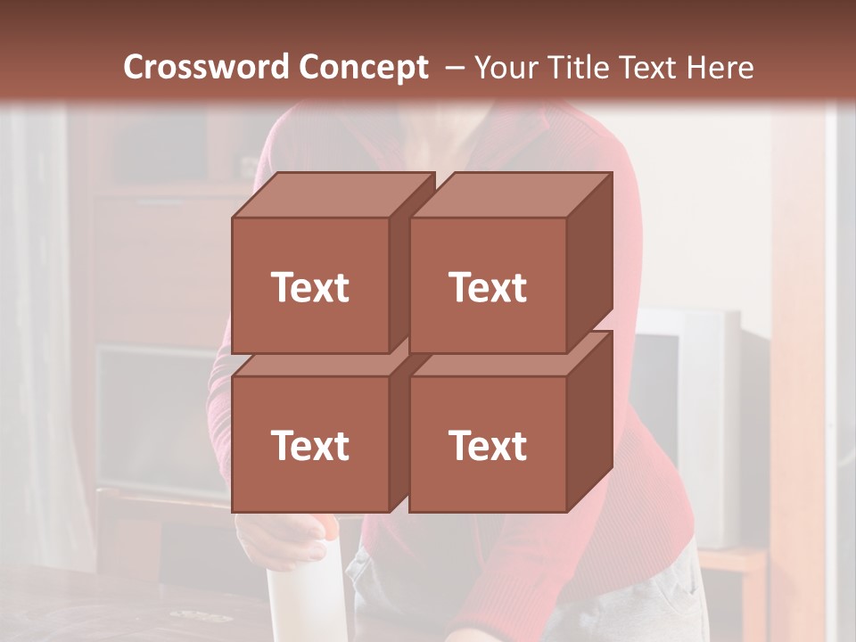 A Woman Is Cleaning A Table With A Rag PowerPoint Template