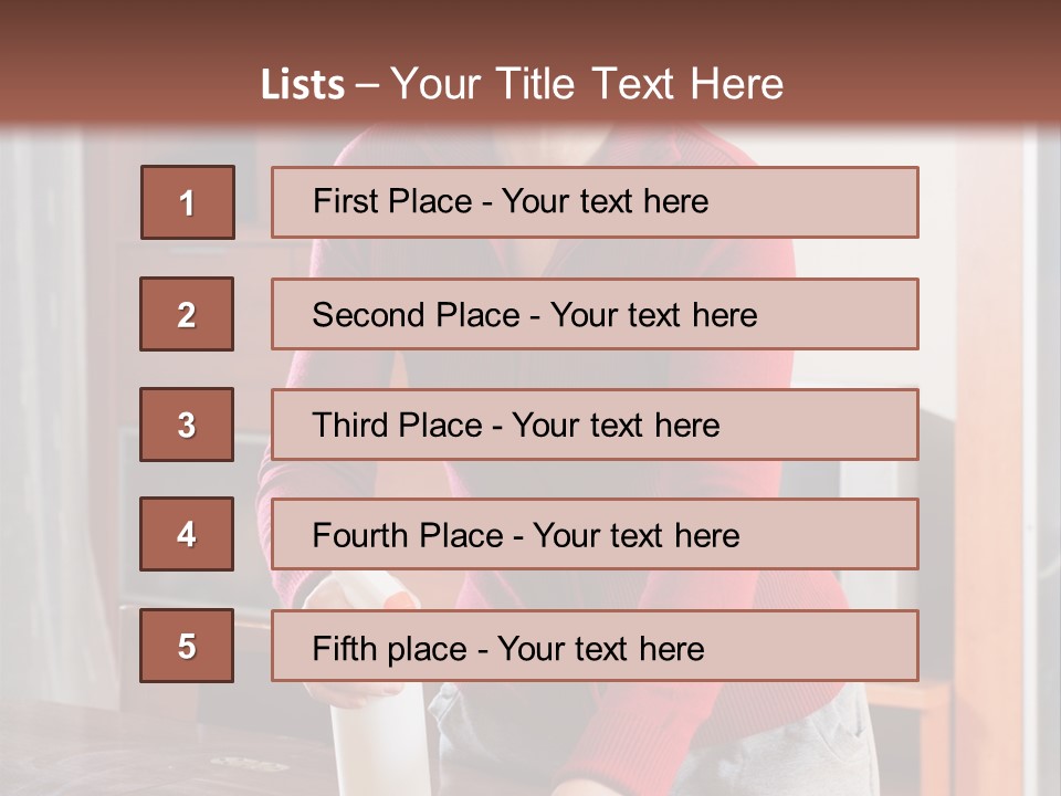 A Woman Is Cleaning A Table With A Rag PowerPoint Template