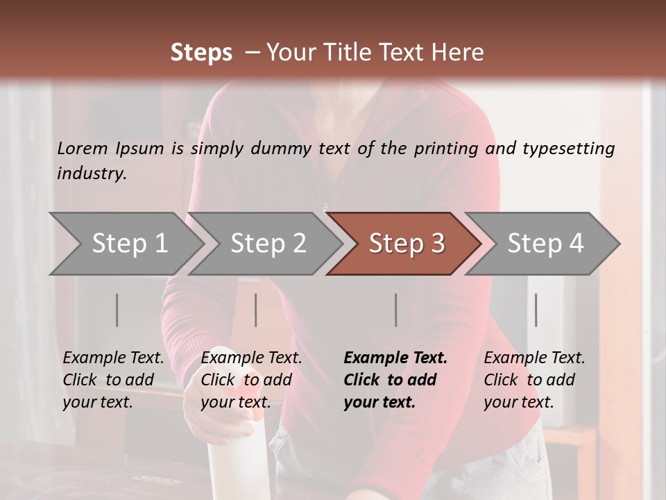 A Woman Is Cleaning A Table With A Rag PowerPoint Template