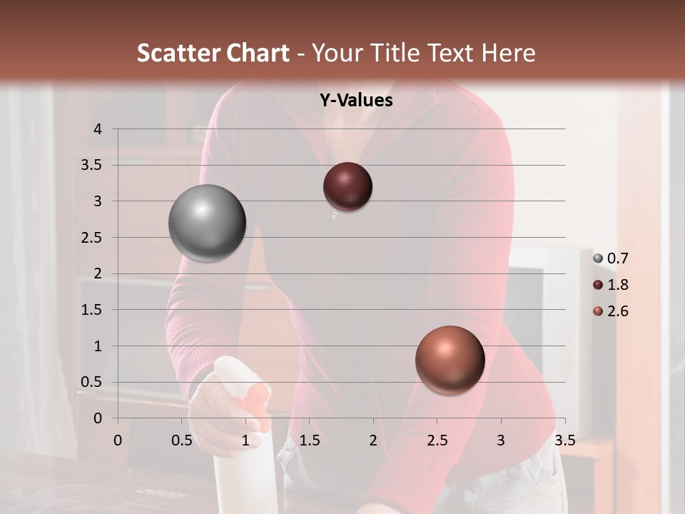 A Woman Is Cleaning A Table With A Rag PowerPoint Template