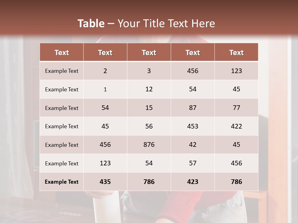 A Woman Is Cleaning A Table With A Rag PowerPoint Template