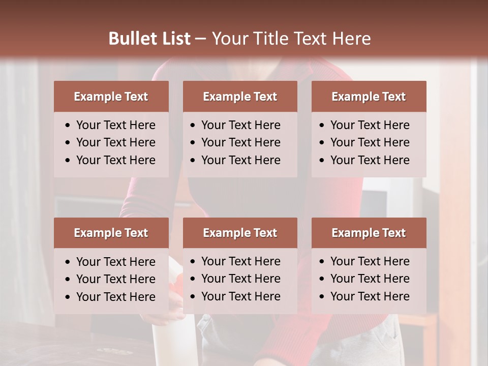 A Woman Is Cleaning A Table With A Rag PowerPoint Template