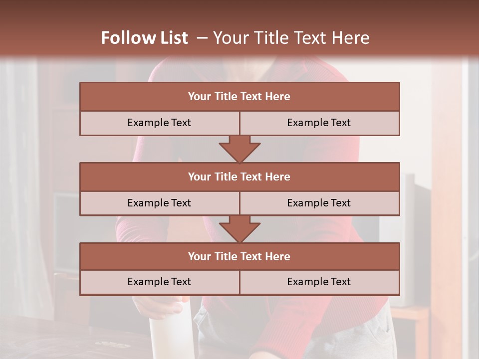 A Woman Is Cleaning A Table With A Rag PowerPoint Template