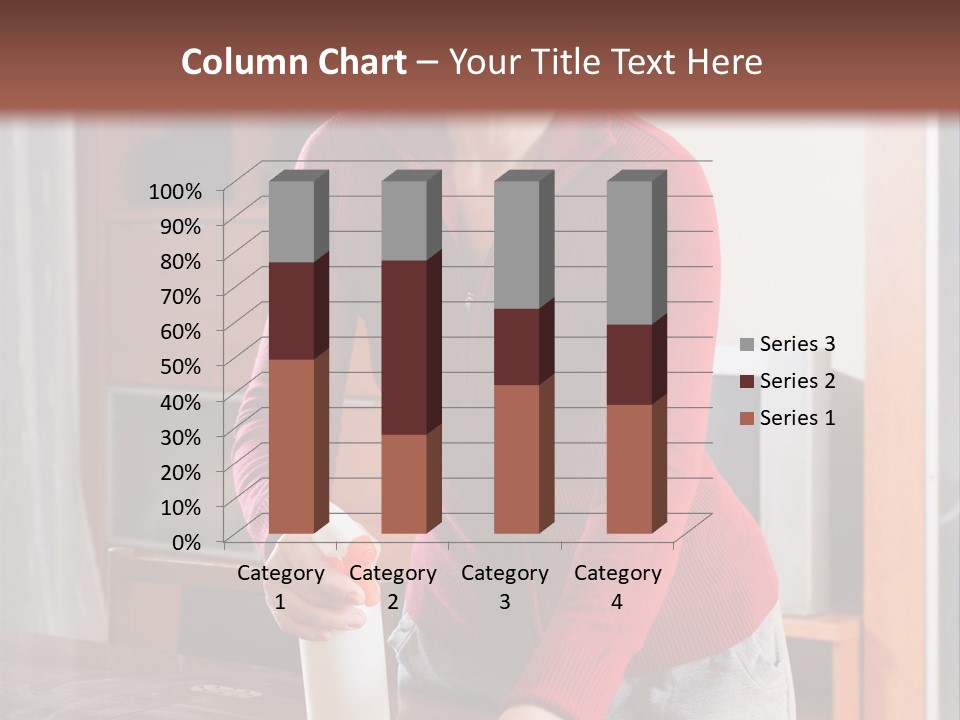 A Woman Is Cleaning A Table With A Rag PowerPoint Template